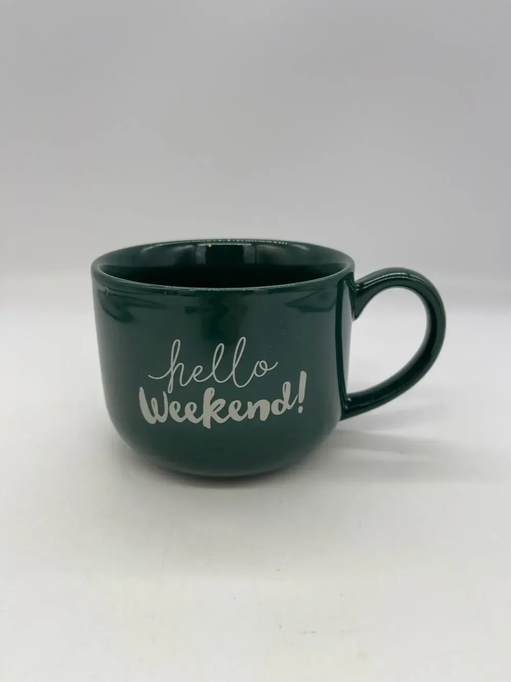 Hello Weekend Green Coffee Mug